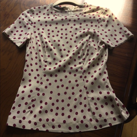 Dolce & Gabbana Red Polka Dot Stretch Top - Picture 1 of 5